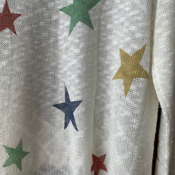 Kem & Thread sweater Semi- sheer Star print - Picture 10 of 12